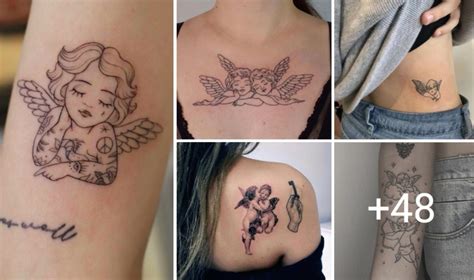 tatuajes de angelitos para mujer|190 ideas de Angelitos tattoo en 2024 